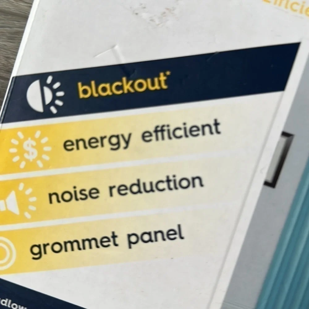 NWT Sun zero curtains, complete blackout 84 inch aqua